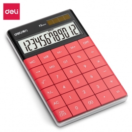 得力1589桌面计算器 红色