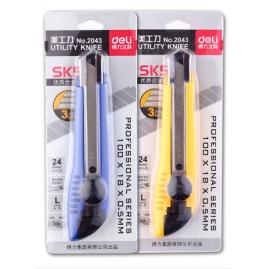 得力 (deli) 大号美工刀 2043 颜色随机（单位：把）